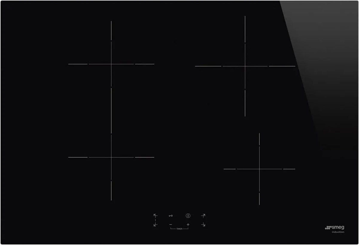 Smeg SI1B2742D Piano cottura a induzione, 75 cm, 4 fuochi, piastra a induzione, nero