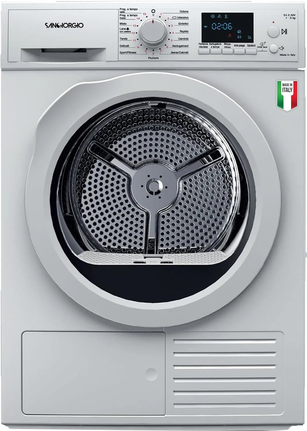 Asciugatrice SDR8P, 8 kg, Sangiorgio Asciugatrice con Pompa di calore 8 Kg A++ - SDR8P
