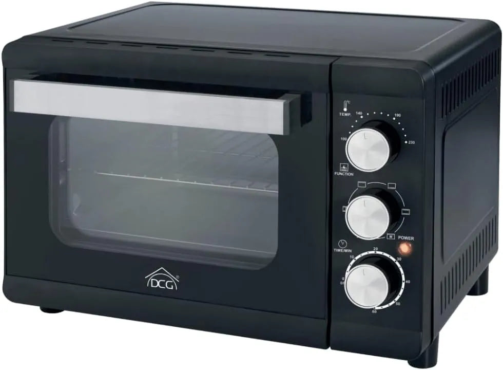 Forno elettrico, 24 L, 1380 W, 6 programmi, 100 a 230 °C, DCG MBN24 A13, timer, compatto, 2 zone di temperatura, DCG MBN24 - Fornetto Elettrico 24