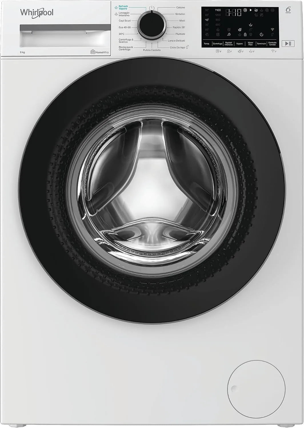 Whirlpool 949WB Lavatrice, 9 kg, classe energetica A, min, Whirlpool WAM 949WB IT Lavatrice 9 kg 1400 giri