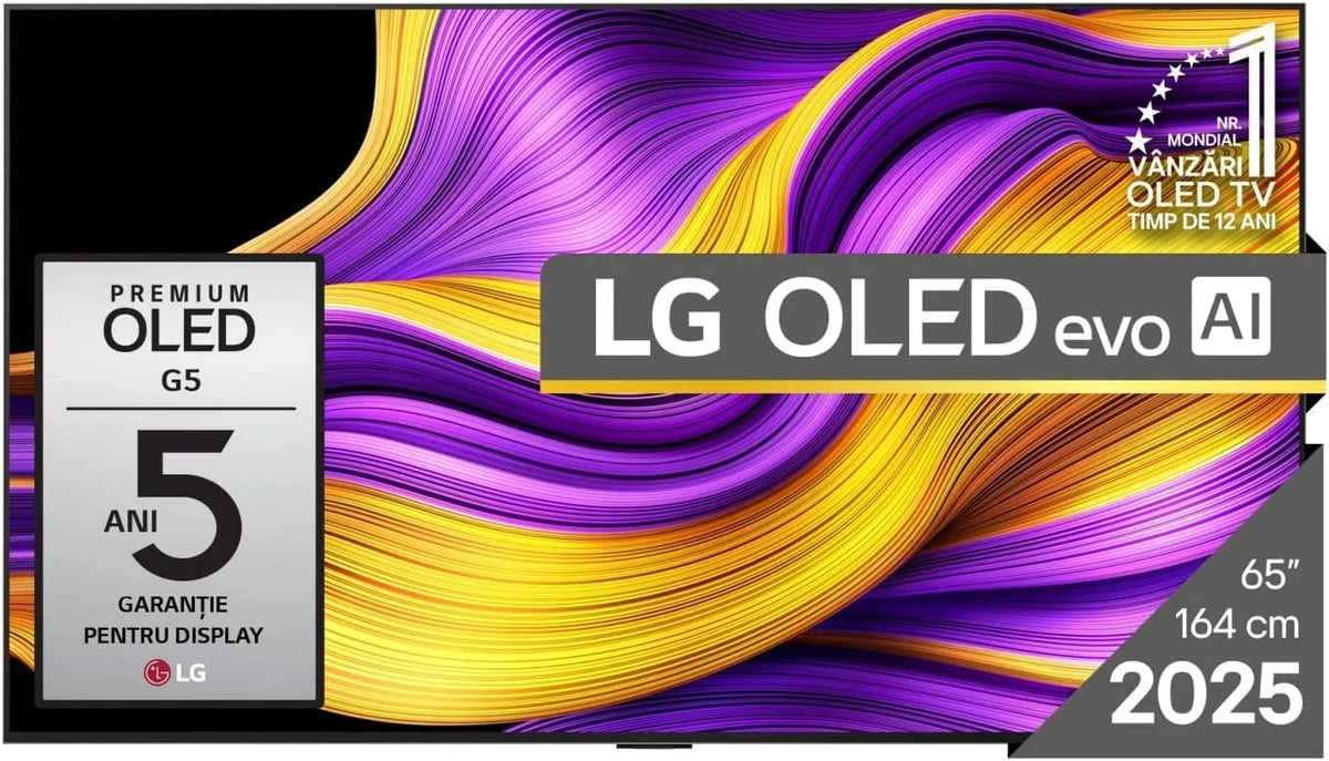 LG OLED65G51LW Smart TV, 65 pollici, classe energetica E, televisore, 4K UHD, DVB-T2, nero