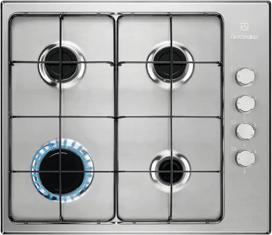 Electrolux KGS6404SX Piano cottura a gas, 4 fuochi, acciaio inox, fornello a gas