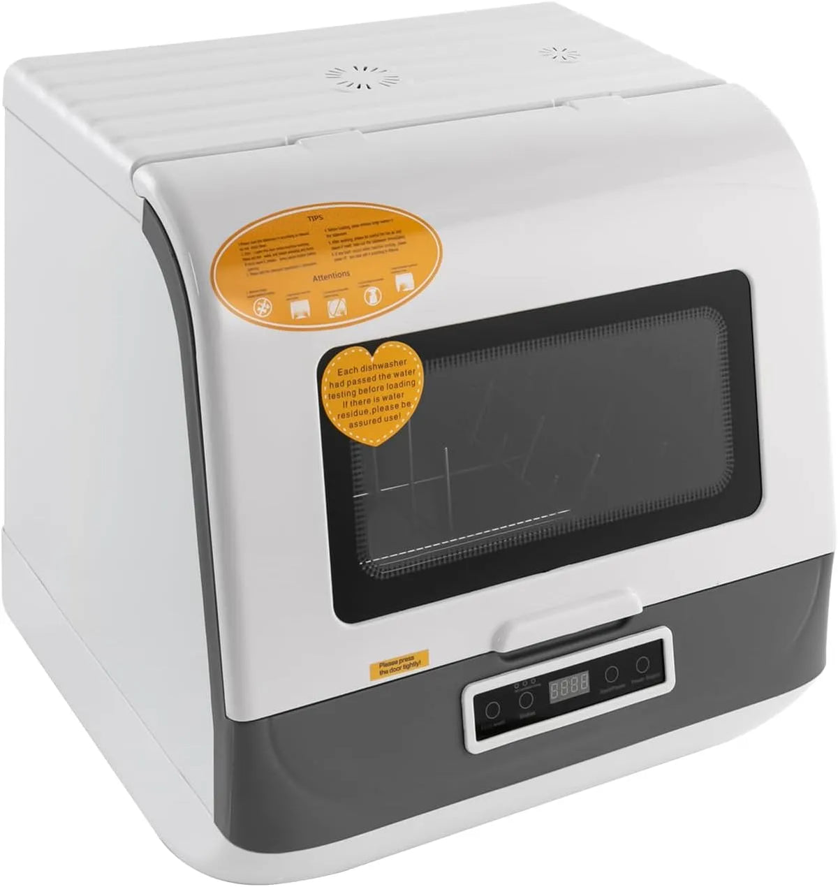 Dell Lavastoviglie, 6 L, 4 programmi, ampio serbatoio, braccio spray a 360°, Lavastoviglie da tavolo, senza collegamento acqua, Plug & Play