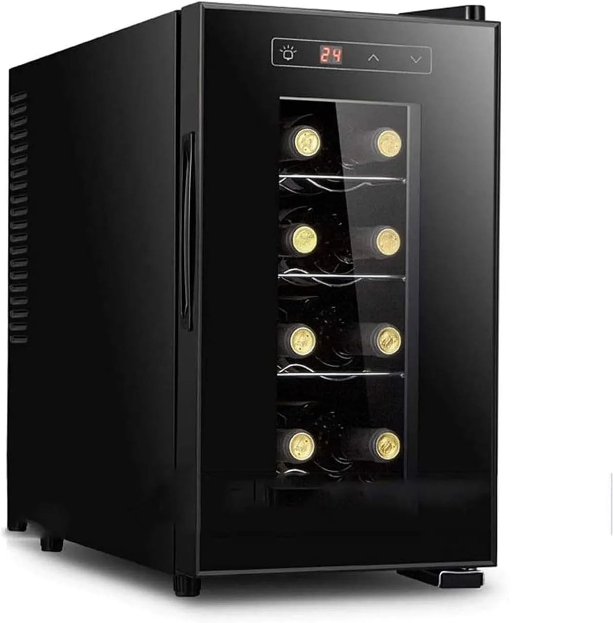 Cantinetta vino, 8 bottiglie, 8 a 18 °C, libera installazione, display digitale, Bar, Controllo 8-18 °C, Frigorifero Silenzioso, Piccola Cantina Per