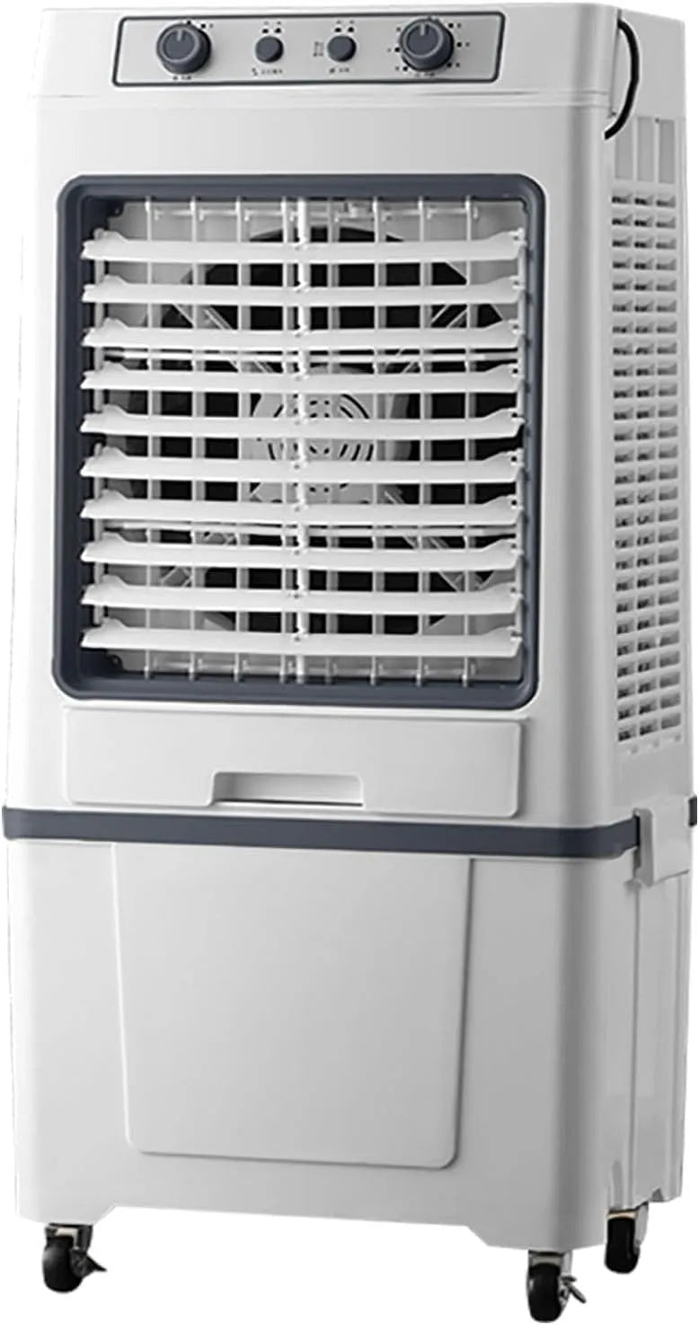Dell Ventilatore, 40 L, portatile, industriale, 3 velocità, oscillazione, ampio serbatoio, Raffrescatore evaporativo 3 in 1, con serbatoio dell'acqua