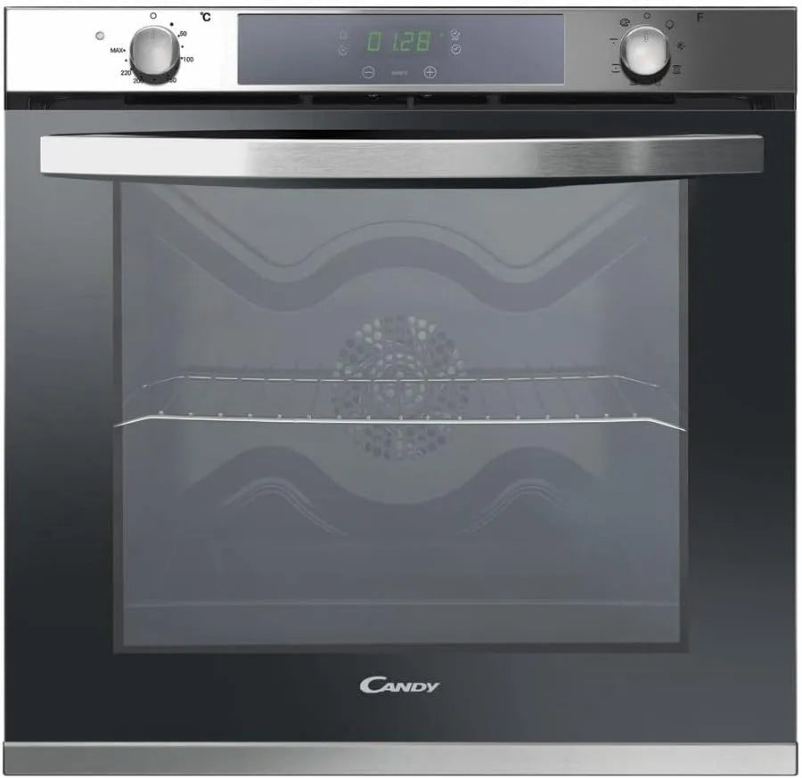 Candy CELF609X Forno elettrico per pizza, 5x57 cm, 80 L, classe energetica A, da incasso, touch, grill, acciaio inox, Funzione Pizza, x59, Ventilato