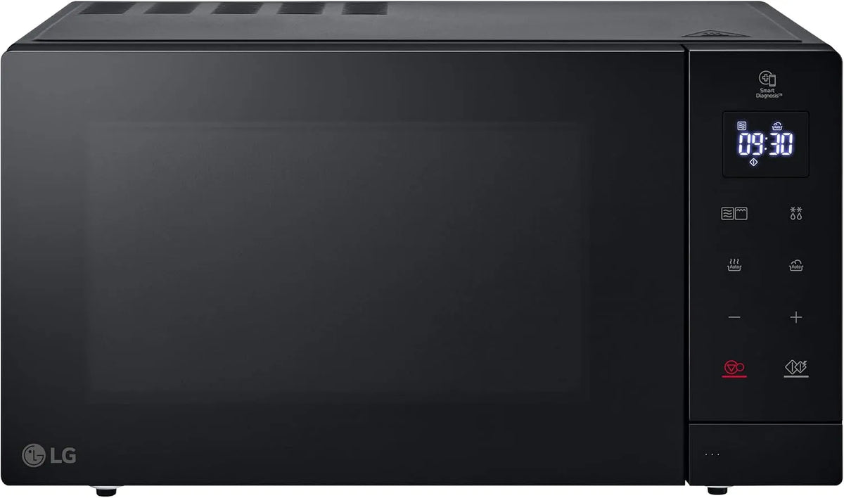 LG MH7032JAS Forno a microonde, 30 L, 900 W, grill, timer, scongelamento, nero, Smart Diagnosis, Potenza 900W, Rivestimento EasyClean Facile e Veloce