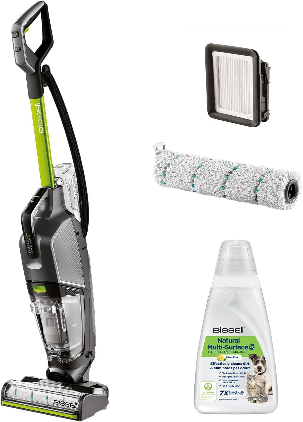 Aspirapolvere 3517N, BISSELL CrossWave HydroSteam PET Aspirapolvere Con Filo 3517N