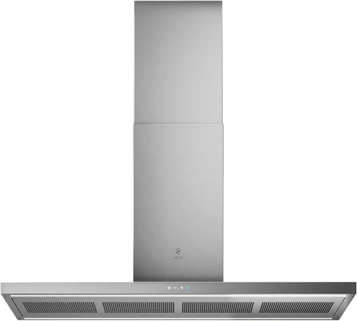 Cappa aspirante IX, 120, 120 cm, cappa da cucina, acciaio inox, Installazione ad isola