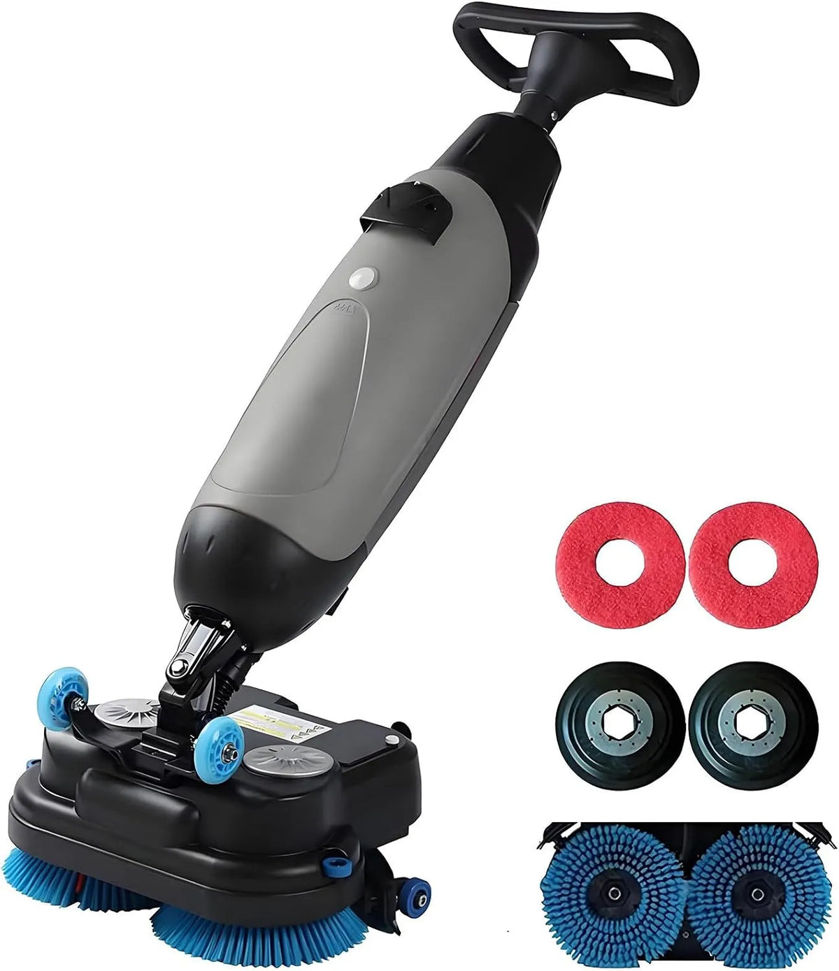 Lavasciuga, 43cm, lavatrice, asciugatrice, professionale, grigio, Lucidatrice E Pulitrice per Pavimenti Multifunzione, Pulizia Profonda di Piastrelle
