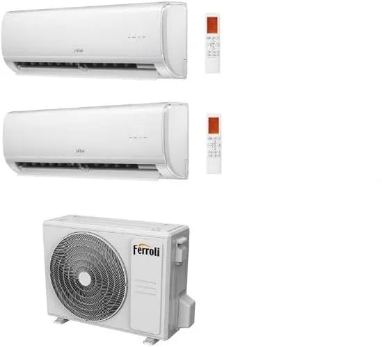 Google Condizionatore, Wi-Fi, Inverter, Google Assistant, Alexa e Siri, Condizionatore Climatizzatore Dual Split Inverter Giada M 9000+9000 BTU Con