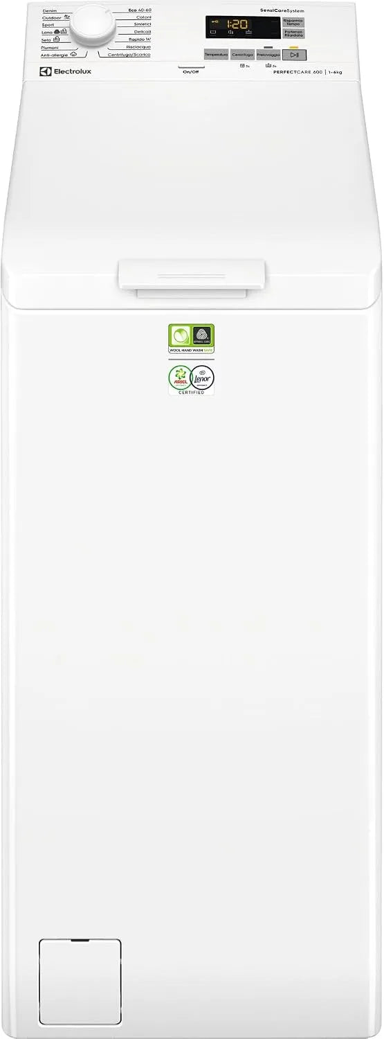 Electrolux EW6T526C Lavatrice, 6 kg, Electrolux EW6T526C Lavatrice Carica dall'Alto 6 kg SensiCare Display LED