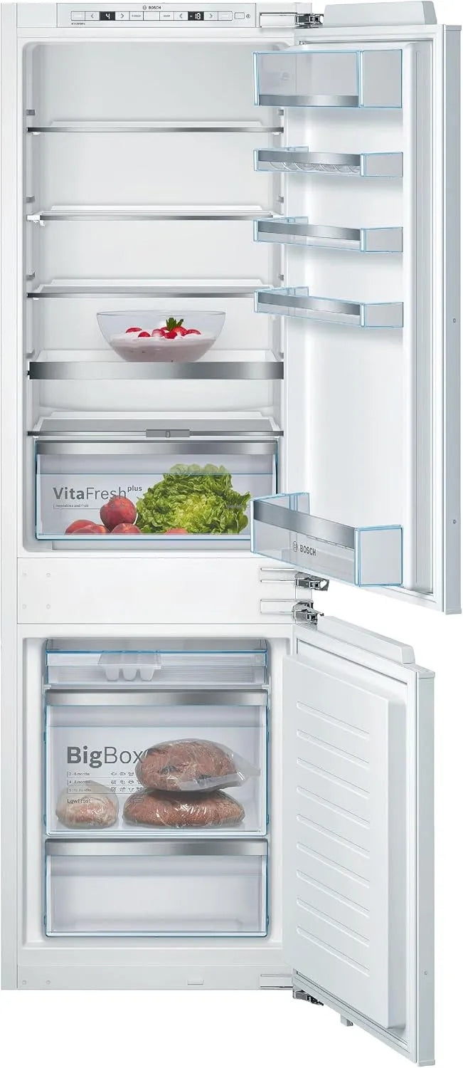 Bosch Serie 6 KIS86AFE0 Frigorifero combinato, 177, 2 x 55, 8 cm, classe energetica E, da incasso, frigo con congelatore