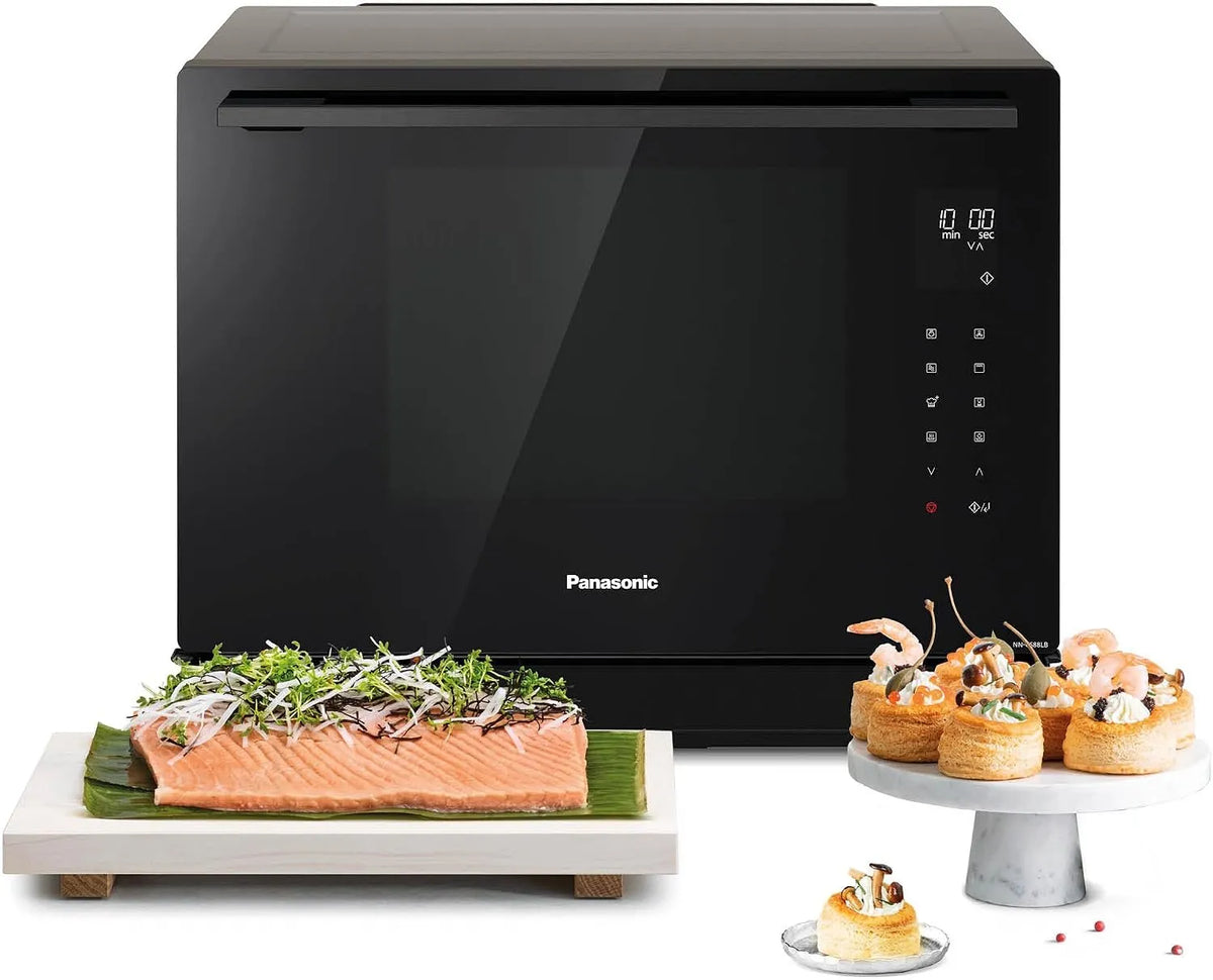 Panasonic NN-CS88LBEPG 4-in-1 Forno a microonde, 31 L, 1000 W, 36 programmi, grill, vapore, 31 Litri, 1000W, Cottura a Doppio Livello, Sensore Genius