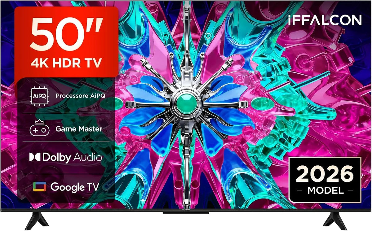 Google 50U65A Smart TV, 50 pollici, televisore, 4K UHD, HDR, iFFALCON 50U65A, Smart TV 4K HDR Direct LED da 50'