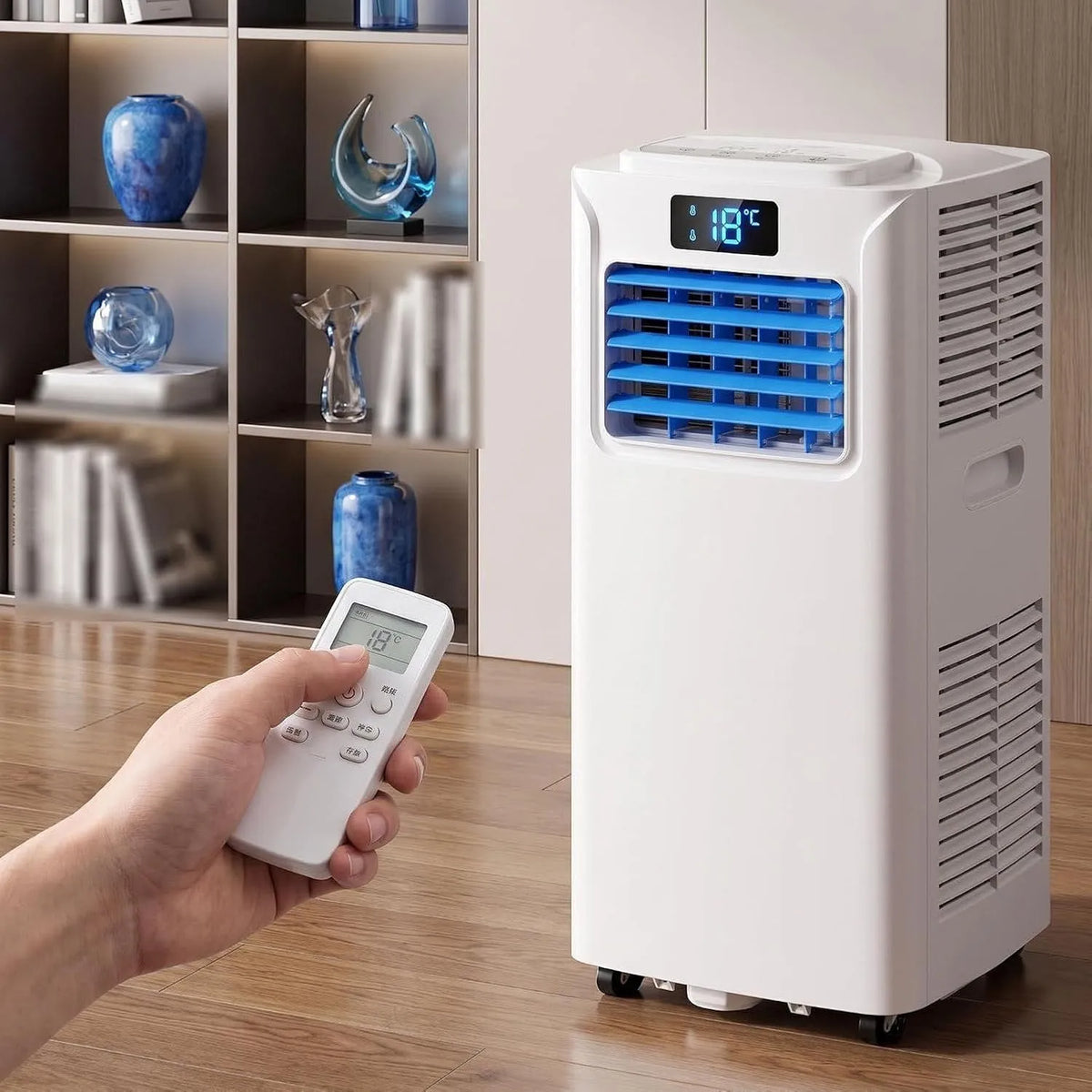 Condizionatore, portatile, timer, display digitale, Timer 24 Ore, 7000 BTU, 2 velocità, Basso Consumo, con