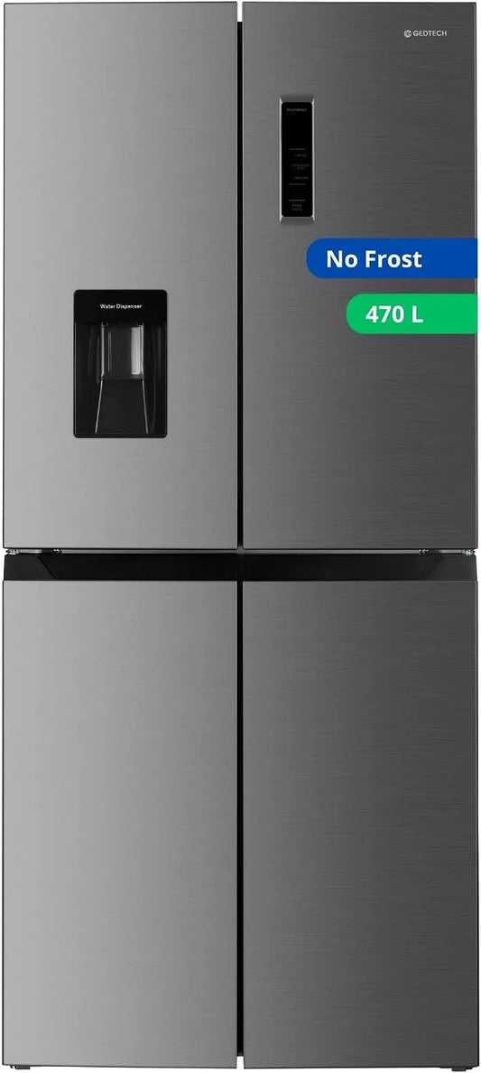 Frigorifero, 470 L, GEDTECH GMP470IXT, No Frost, acciaio inox, 301L + 169L, GEDTECH Frigorifero multiporta GMP470IXT Inox 470L