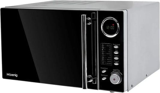 Forno a microonde VIO9, 27cm, 25 L, 1000 W, grill, display LCD, scongelamento, 6 livelli di calore, 10 modalità di cottura, H.Koenig 2 in 1 Microonde