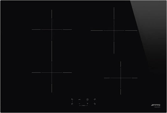 Smeg SI1B2742D Piano cottura a induzione, 75 cm, 4 fuochi, piastra a induzione, nero