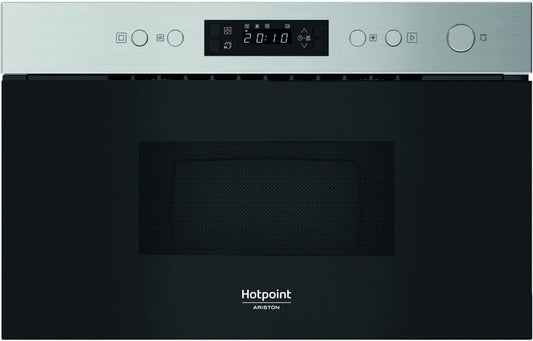 Forno a microonde, 22 L, 750 W, Hotpoint K11O, da incasso, acciaio inox, nero, Hotpoint Ariston HAM K11O X Nero