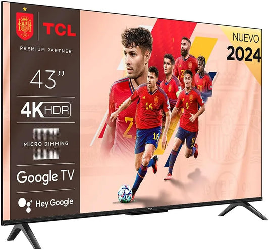 Google 43P61B Smart TV, 43 pollici, televisore, 4K UHD, HDR, TCL 43P61B 43' LED UltraHD 4K HDR Google TV