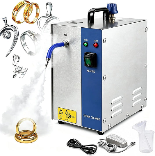 Pulitore a vapore 2L, 4L 1300W/2200W, 2 L, 1300/2200 W, professionale, acciaio inox, argento, vaporizzatore in Acciaio Inossidabile da per Oro
