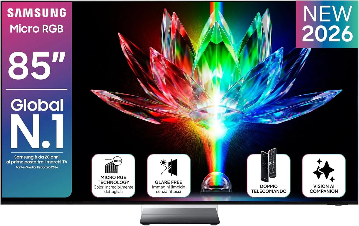 Samsung MRE85R95HATXZT Smart TV, 85 pollici, 165 Hz, televisore, 4K UHD, HDR, audio Dolby, Super Picture Enhancer, HDR10+, Motion Xcelerator 165Hz