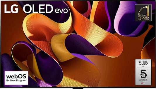 LG OLED83G45LW Smart TV, 144 Hz, televisore, 4K UHD, webOS, HDMI, Wi-Fi, Boost, Dolby Vision, Serie G4 2024, Processore α11, LG OLED evo 83''