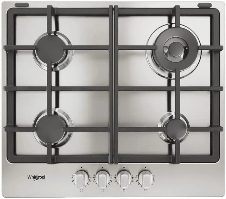 Piano cottura a gas, 58x51x56 cm, 4 fuochi, acciaio inox, fornello a gas, TGML 661 IX R