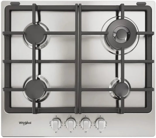 Piano cottura a gas, 58x51x56 cm, 4 fuochi, acciaio inox, fornello a gas, TGML 661 IX R