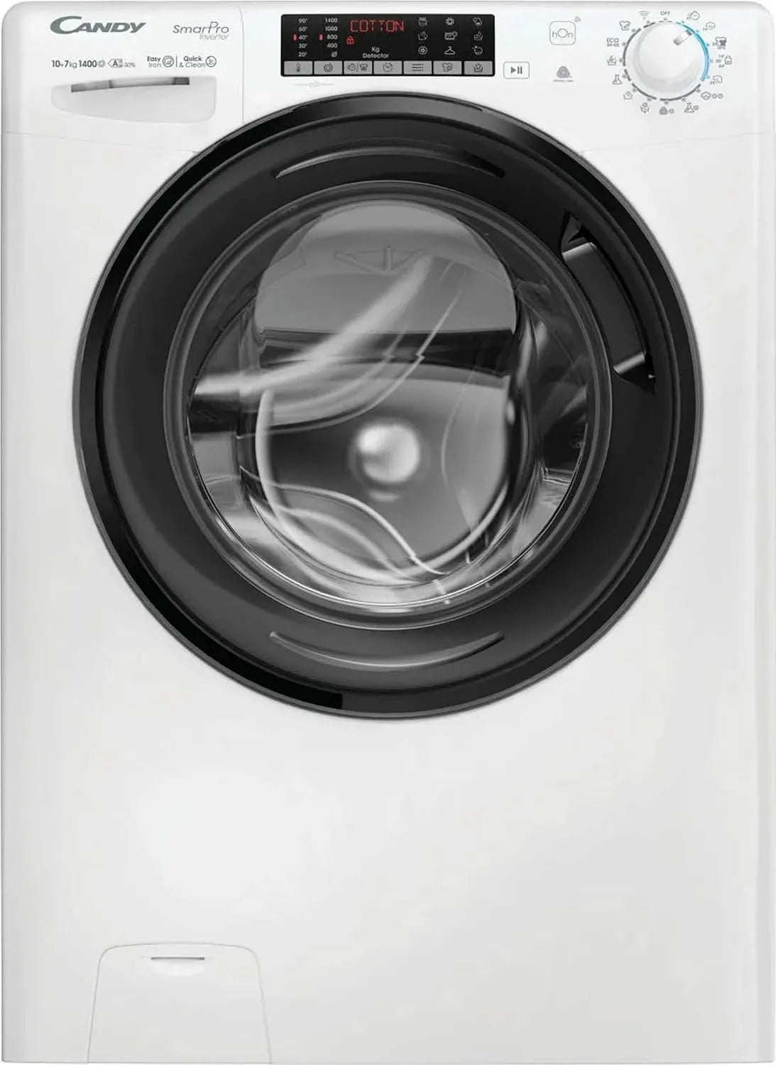 Candy CSOW41076TWMB0-S Lavasciuga, 10+7 kg, classe energetica E, lavatrice, asciugatrice, libera installazione, Inverter, 1400 giri