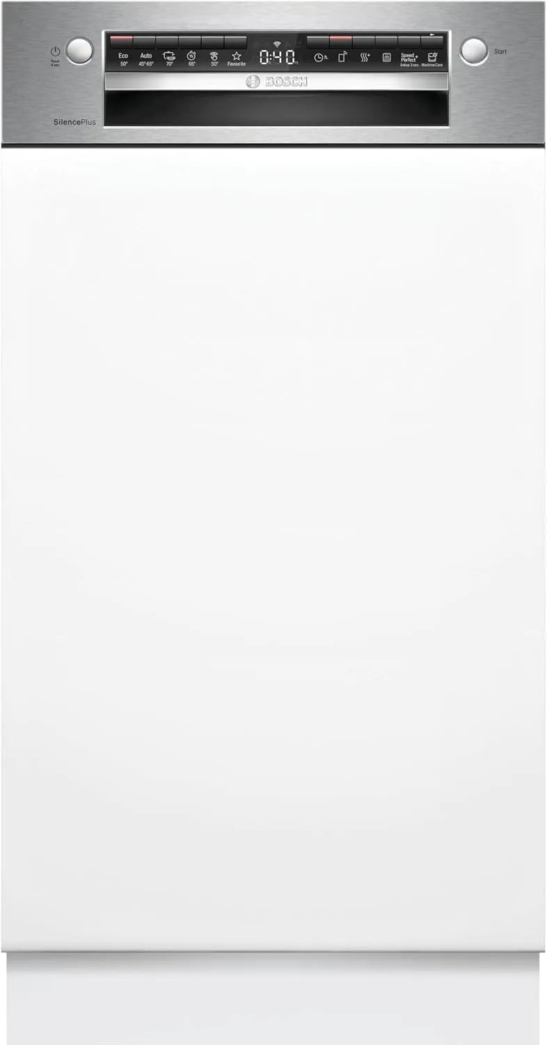 Lavastoviglie Serie 4 SPI4HMS13E, 45 cm, formato slim, da incasso, acciaio inox, Acciaio spazzolato