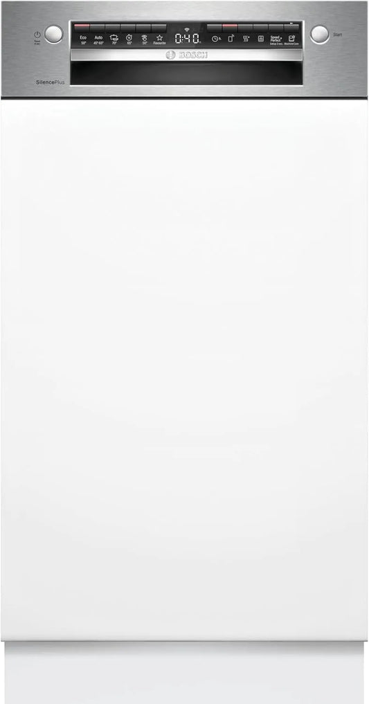 Lavastoviglie Serie 4 SPI4HMS13E, 45 cm, formato slim, da incasso, acciaio inox, Acciaio spazzolato
