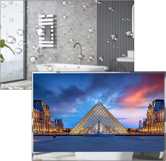 Smart TV, 22 pollici, televisore, Wi-Fi, IP65, Bluetooth, Android OS, Full HD, modello 2023 con 7 tasti a sfioramento, Soulaca TV da bagno da 22