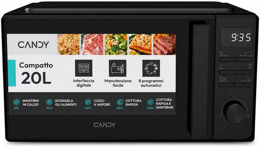 Candy Forno a microonde, 20 L, 700 W, grill, nero, 700W, Candy Forno a Microonde con Grill 20 Litri