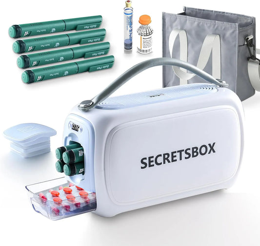 Frigorifero medico portatile, 2 a 8 °C, display digitale, trasporto di insulina e farmaci, con 2 baterías, Raffreddamento per farmaci da viaggio