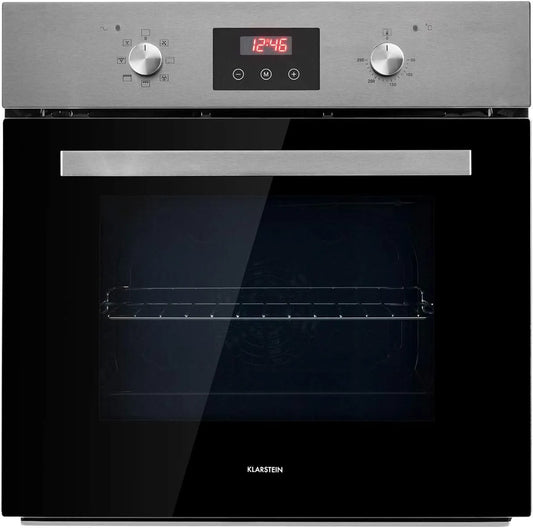 Klarstein Forno elettrico, 59, 5cm, 68 L, 7 programmi, 50 a 250 °C, classe energetica A, da incasso, autonomo, nero, 5 Livelli, 7 Funzioni, 68 Litri