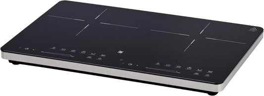 Pentola e padella, 28 cm, 2 fuochi, 3500 W, touch, timer, vetro ceramica, WMF Kult X Doppio piano cottura a induzione, 2 piastre, 8 livelli, funzione