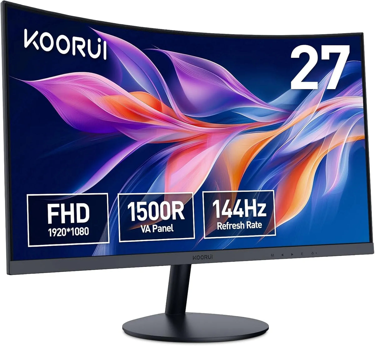 Monitor, 27 pollici, 144 Hz, KOORUI 27N5CA, Full HD, pannello VA, KOORUI Monitor 27 Pollici Curvo 144 Hz Full HD VA 3000:1 27N5CA