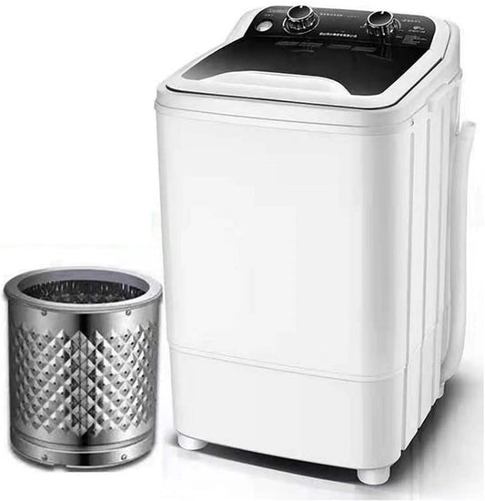 Lavatrice, 400 W, 7 kg, portatile, per appartamenti, compatta, con cestello di scarico, dormitori e campeggio