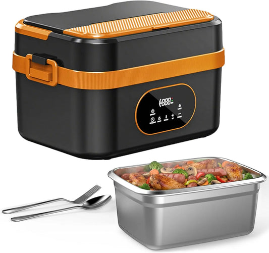 modello 18000mAh, Display LED & Borsa Termica per Ufficio, Riscaldamento Automatico 18000mAh Ricaricabile con Timer, Scatola Pranzo Elettrica Senza