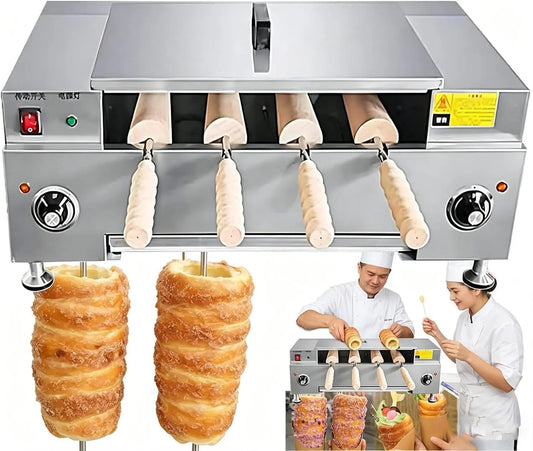Forno elettrico, professionale, coni gelato e rotoli con griglia e 4 elementi riscaldanti, forno camino per pane e torte, alta potenza per pasticcerie