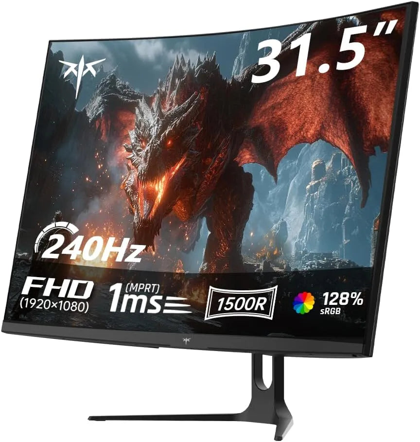 Monitor, 32 pollici, 240 Hz, KTC, funzioni gaming, schermo PC, KTC Monitor Gaming Curvo 32 Pollici 240Hz