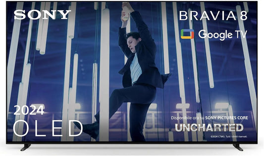 Google Smart TV, 65 pollici, televisore, 4K UHD, OLED, HDR, 2024, Sony BRAVIA 8 OLED 65 Pollici 4K HDR Google Smart TV