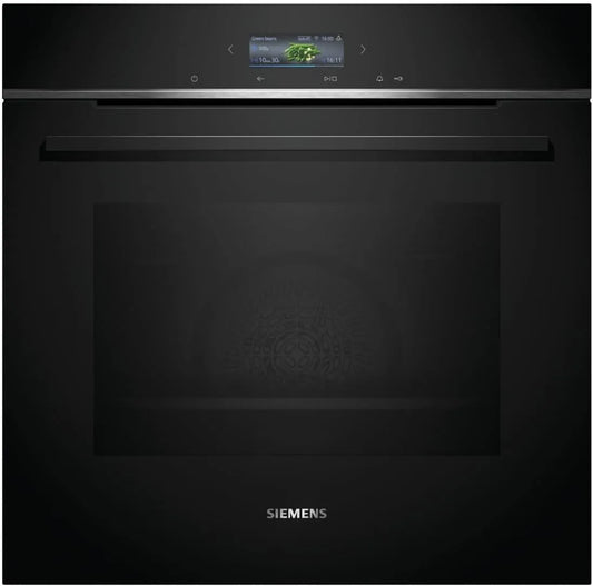 Siemens iQ700 HB734G1B1 Forno elettrico, 60 x 60 cm, da incasso, touch, nero, Made in Germany, ecoClean & humidClean, autopulente, Air Fry, programmi