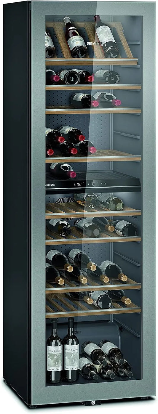 Siemens iQ500 KW36KATGA Frigorifero, 370 L, 186 x 60 cm, 199 bottiglie, 7 a 19 °C, 2 zone di temperatura, due zone di temperatura controllate