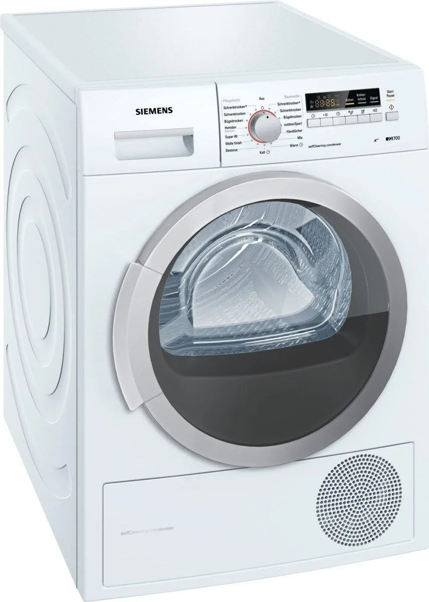 Siemens WT46W2FCB Asciugatrice, 7 kg, bianco, indicatore di funzionamento residuo