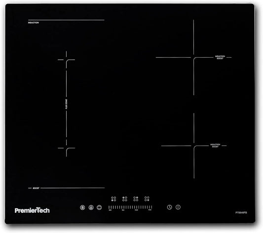 Piano cottura a induzione PT604IFB, 60cm, 4 fuochi, piastra a induzione, da incasso, nero