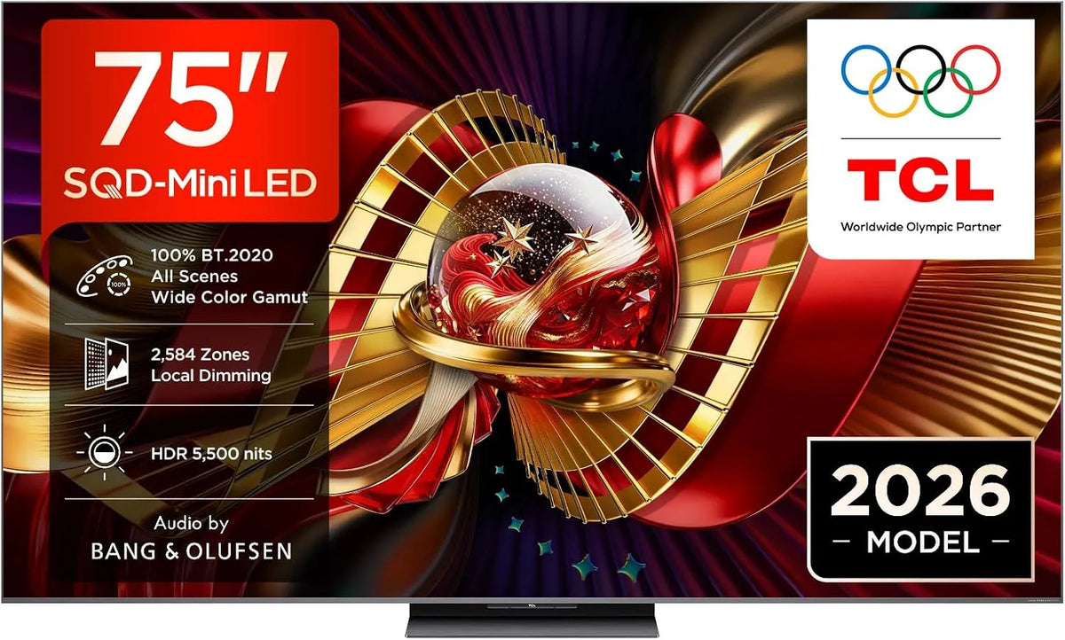 TCL 75C8L 5.500nit Smart TV, 75 pollici, televisore, 4K UHD, HDR, Smart TV SQD‐Mini LED 4K HDR10+ da 75'