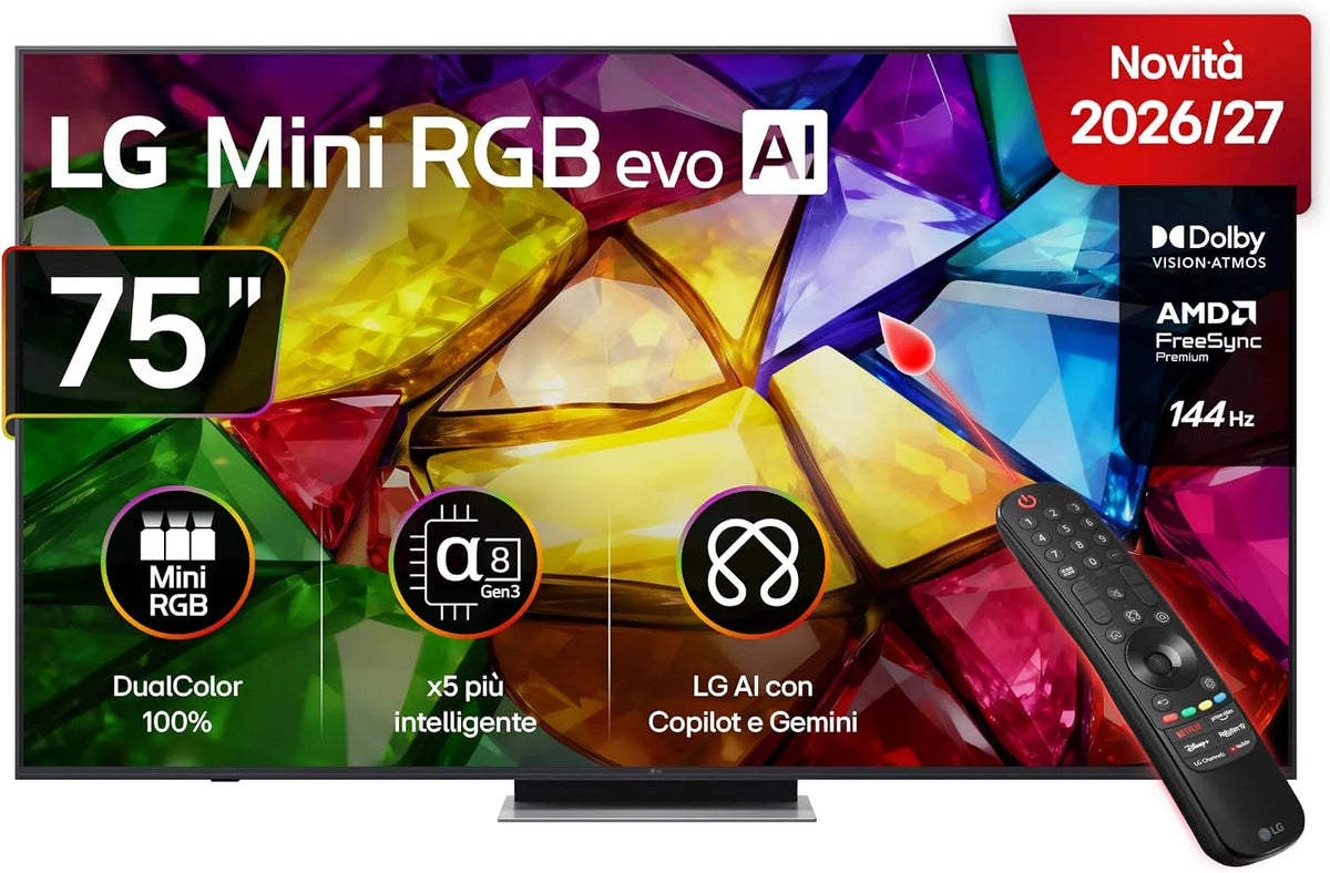 LG MRGB87 Smart TV, 75 pollici, televisore, 4K UHD, Serie MRGB87 2026 Smart TV 4K - 75MRGB87B6B